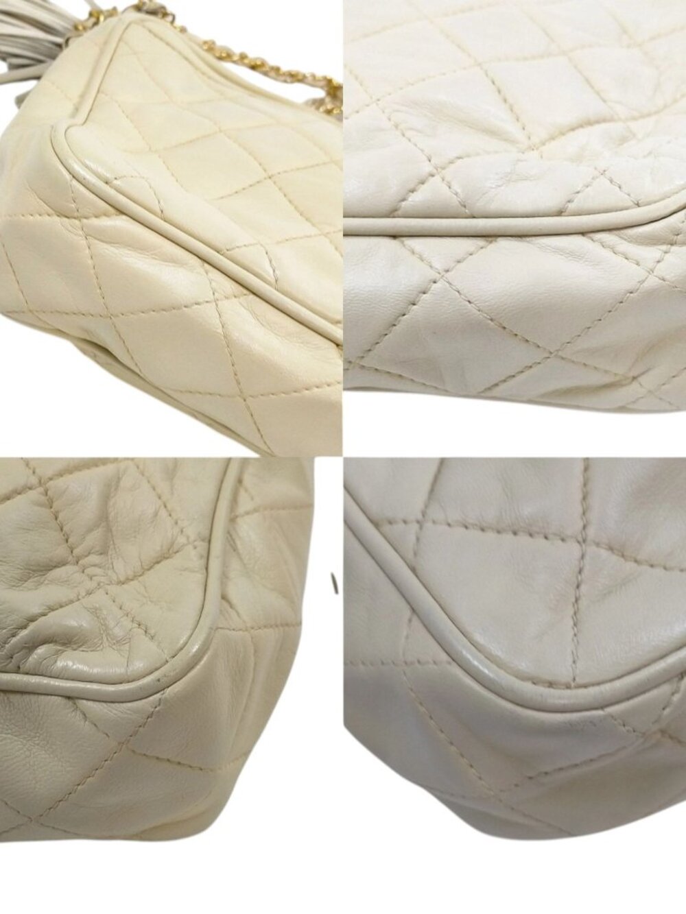 544746CR T6 Chanel Crossbody Bag White Lambskin - Picture 8 of 13